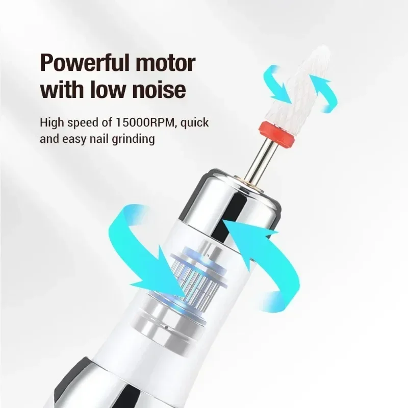Electric Nail Drill Machine Set Pedicure Grinding Equipment Mill For Gel Nail Polish Manicure Professional Nail Polishing Tool 5