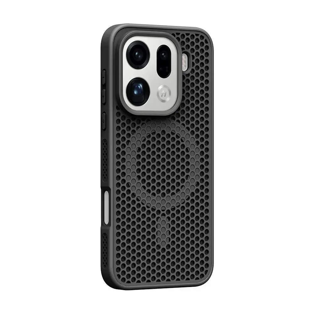 Fashion Honeycomb Magnetic Phone Case with Wireless Charging and Shockproof Protection