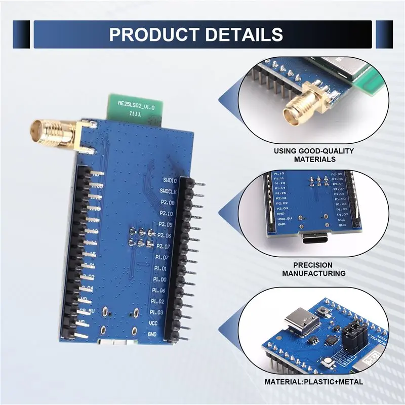 【CYBER MONDAY】무선 및 RF Lora 모듈 장거리 BLE 6.0 Lorawan 콤보 RF 모듈 MX25LE02 LLCC68 NRF54L15 PCB 안테나 Uart