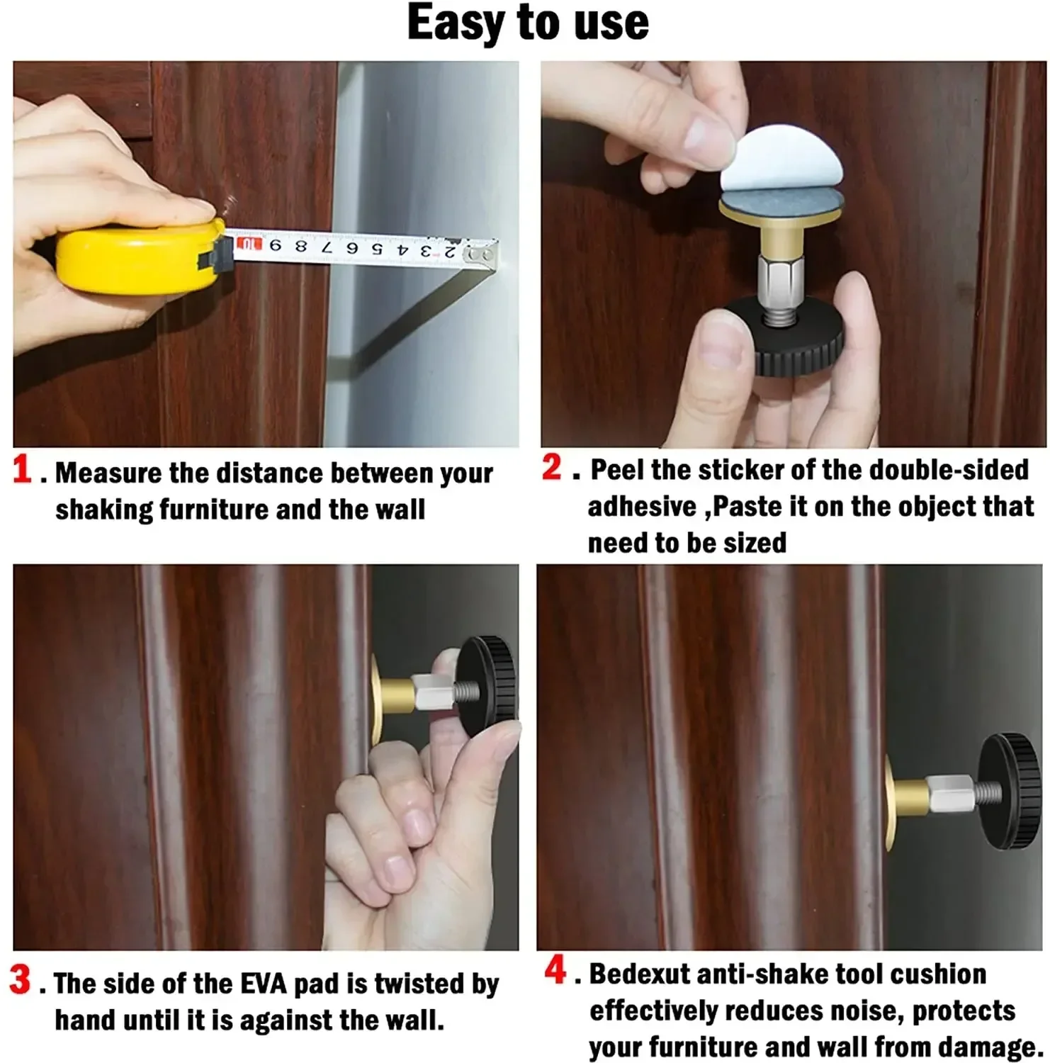 Wood Home Furniture Legs Bedside Anti-shake Cabinet Furniture Anti-fall Device Fixtures Pied De Lit Bed Headboard Parts