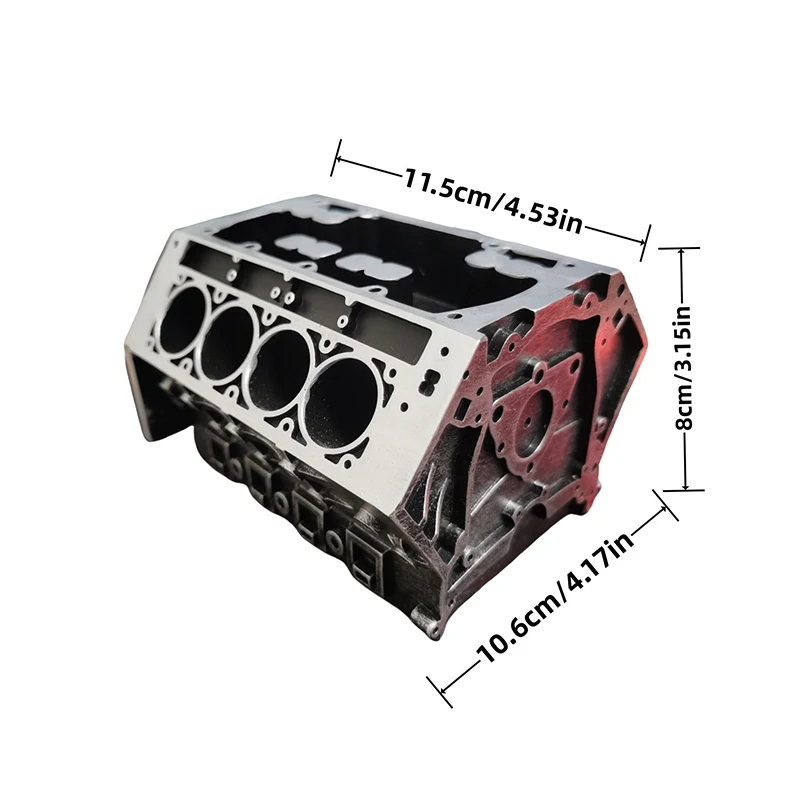 Engine Block Business Card & Pencil Holder Organizer Displayer Tabletop Ornaments Decoration