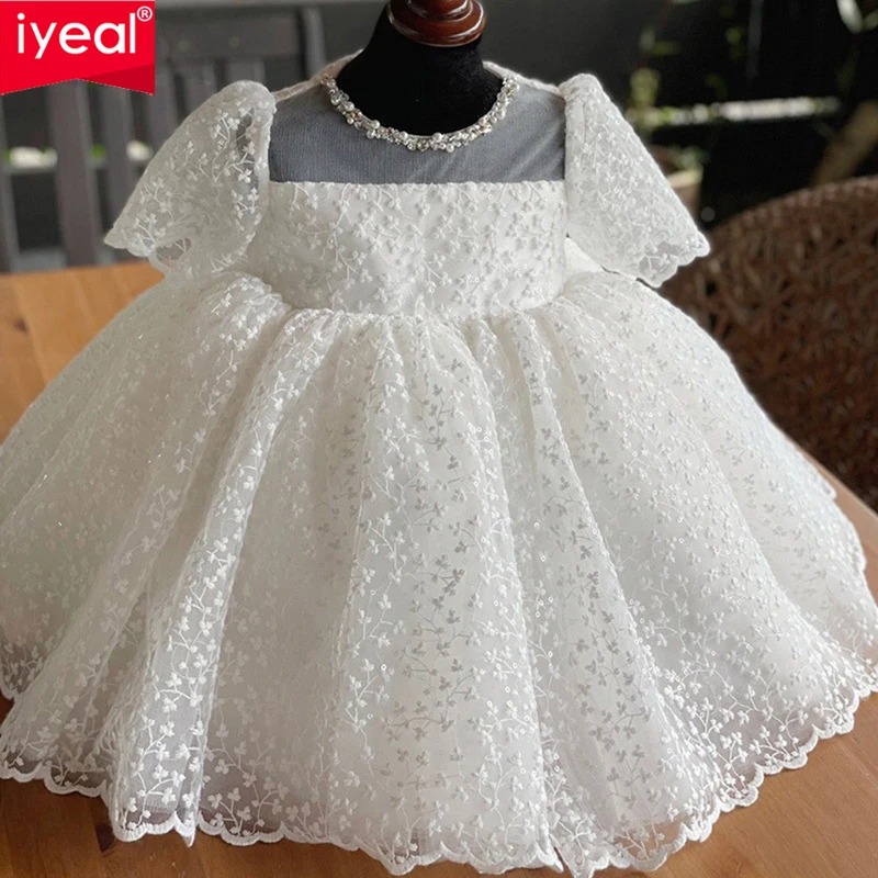 

IYEAL Baby Girl's 1st Birthday Dress Spring Children Girls Piano Performance Little Host Performance Princess Dress
