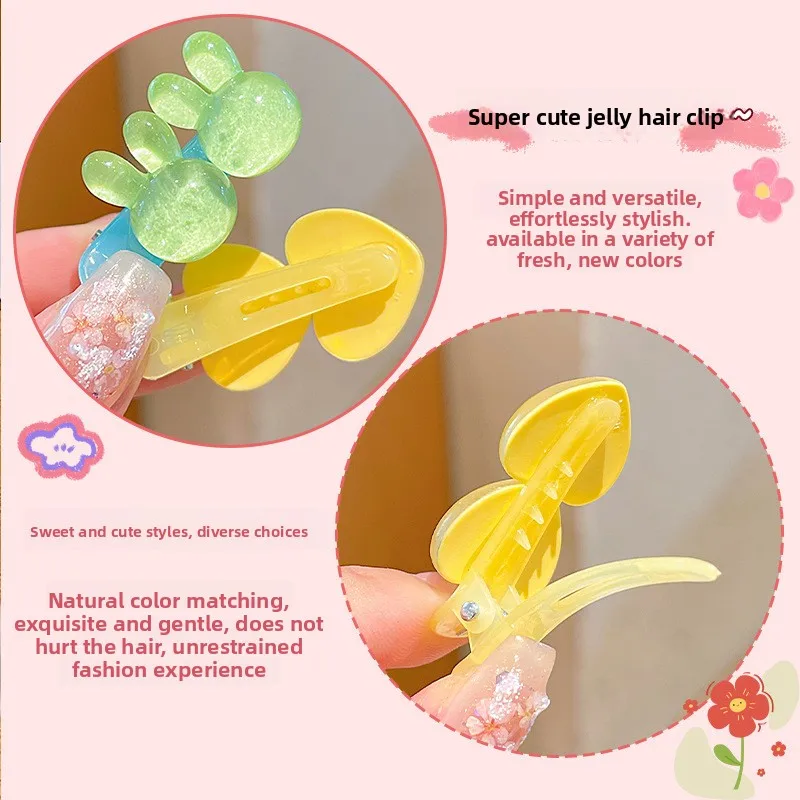 Adorable Candy-Coloured Girls' Bangs Clip Baby Side-Wear Colourful Hair Clips Children's Hair Accessory Clip Kids Headwear
