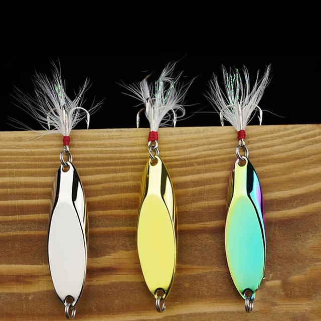 1pcs Metal Spinner Spoon Lures Trout Fishing Lure Hard Bait