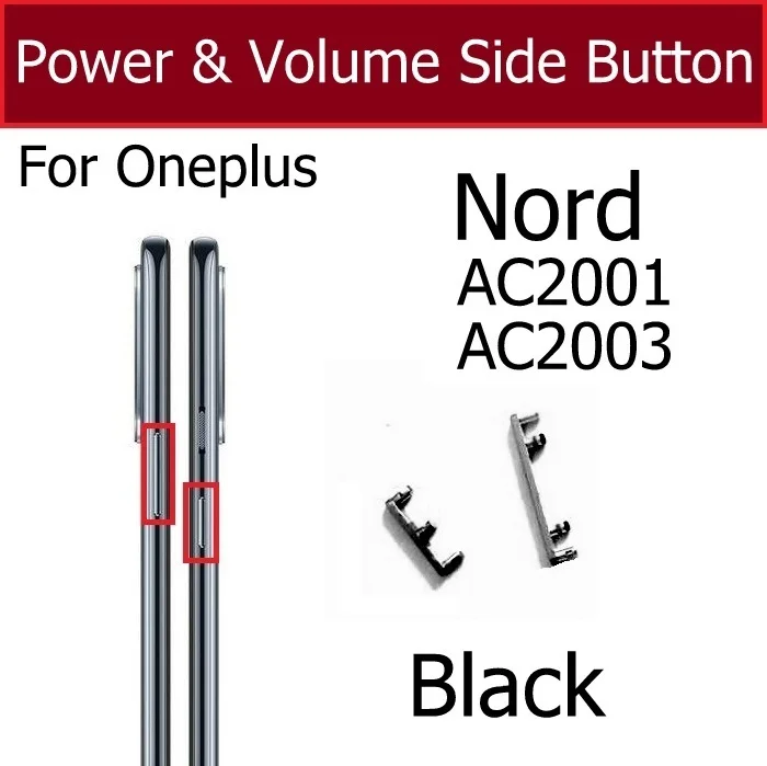 Nappe De Boutons Power + Volume - Pour OnePlus Nord CE 5G - Noir - Neuf Sous Blister