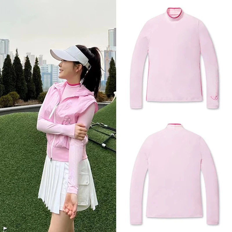 New Spring and Summer Korean Golf Slim Casual Long sleeved T shirt