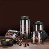 Vacuum Sealed Tank Transparent Glass Coffee Beans Food Storage Jars Household Moisture-proof Air Extraction Airtight Container 1