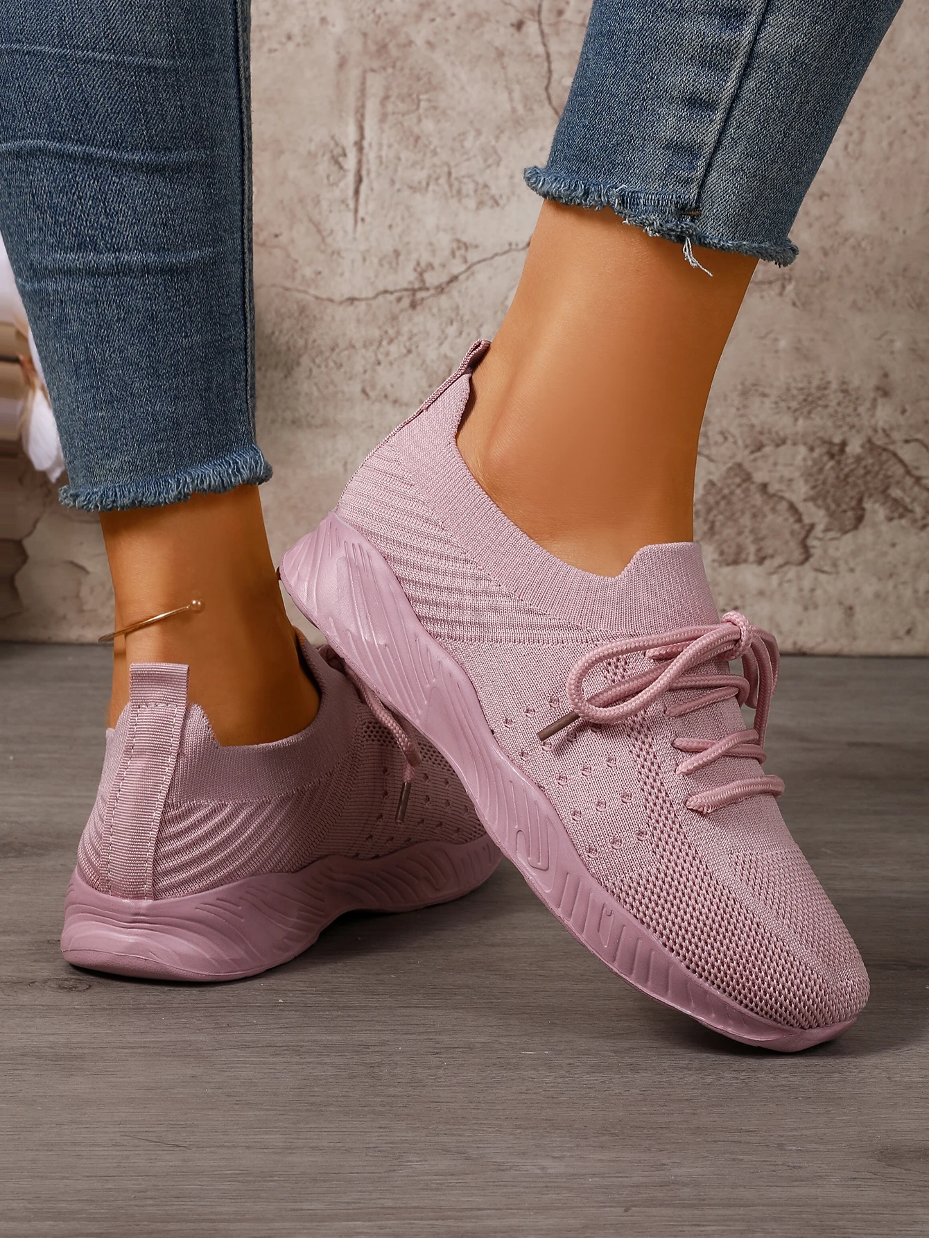 Sommer-Damenschuhe, atmungsaktive Freizeit-Sneaker mit Schnürung, vulkanisierte Schuhe, Damen-Plateau-Sportschuhe, Damen-Tennisschuhe – Detail 17