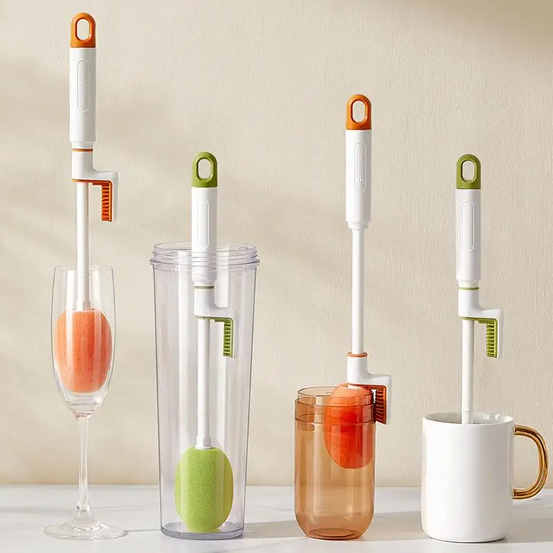 

3 In 1 Bottle Cleaning Brush Long Handled Baby Bottle Brush Rotating Cleaning Brush Crevice Brush For Cleaning Straws Thermoses