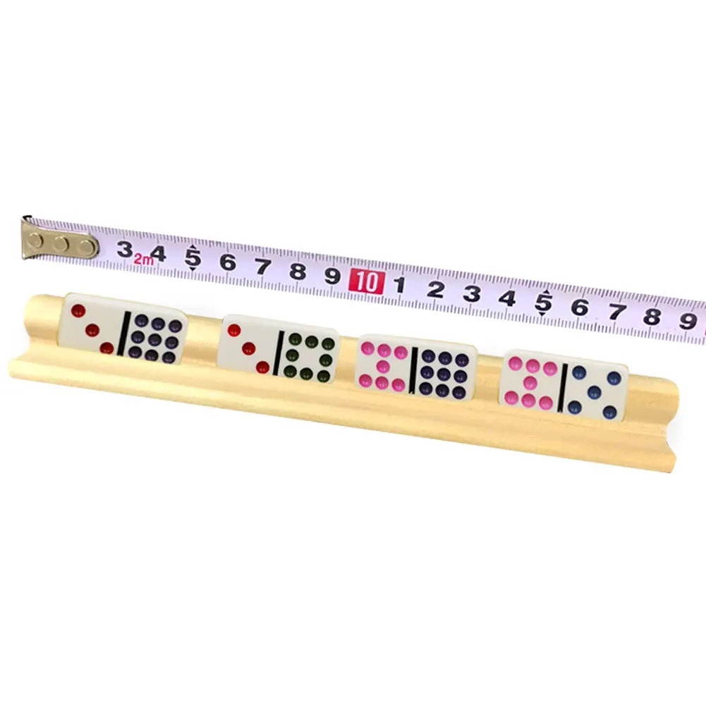 4 Domino Trays Wooden Domino Racks Domino Holders For Domino Tiles Mexican Train Mahjong Kids Seniors Adults Professional Player