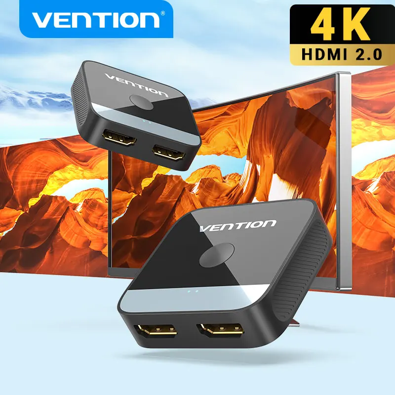 Vention Hdmi 2.1 Swicth 8K Hdmi Switcher 2 In 1 Out Per Xiaomi Mi Box Tv Box Ps5/4 Lettore Blu-Ray Fire Stick Roku Hdmi Splitter