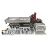 LESU 1/14 Metal RC Hydraulic Dumpper Truck Remote Control Roll-On Crane Tipper Model Toys for Boys Gift Painted TH19852 4