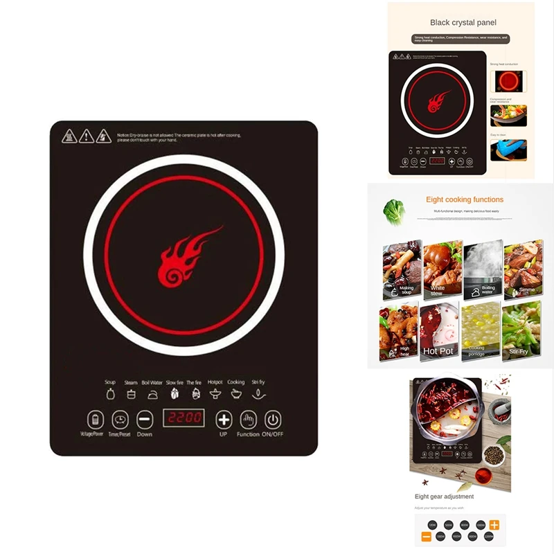 

Promotion!Portable Induction Cooktop Induction Burner With 8 Level Countertop Burner Hot Plate Electric Induction Cooker