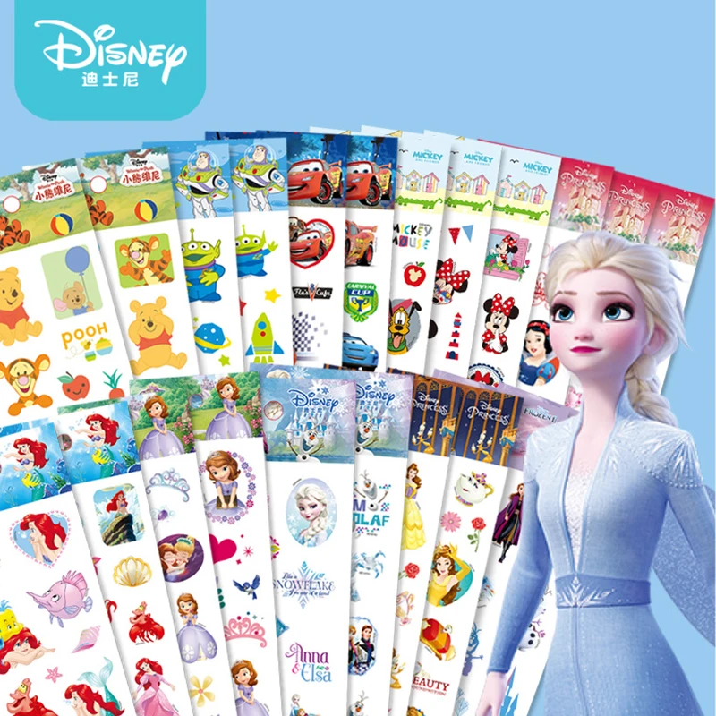 Disney karikatür Anime oyuncak Sticker dondurulmuş kar beyaz küçük denizkızı Mickey araba dikiş