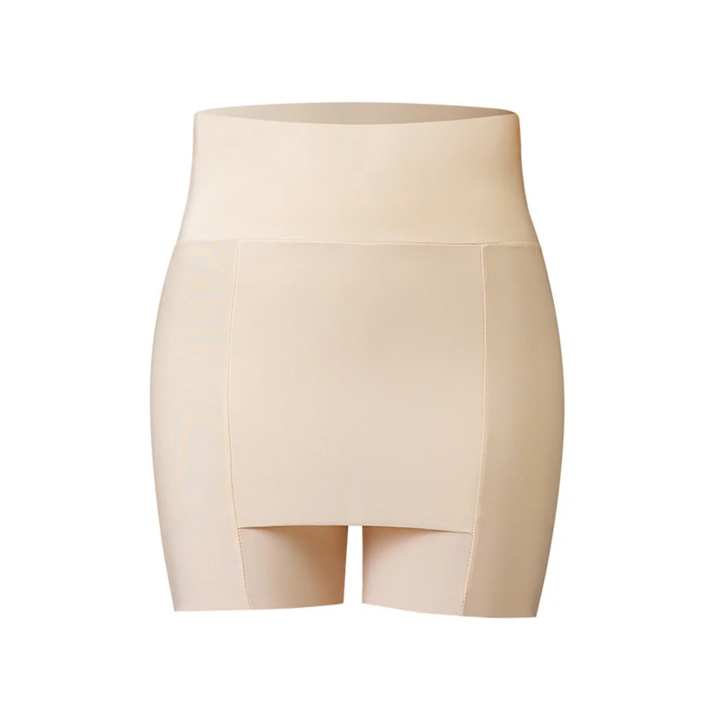 High Waist Shorts Women High Waisted Ice Silk Shorts Seamless Molded Abdominal Control Double Layered Under The Skirt Safety Boxing