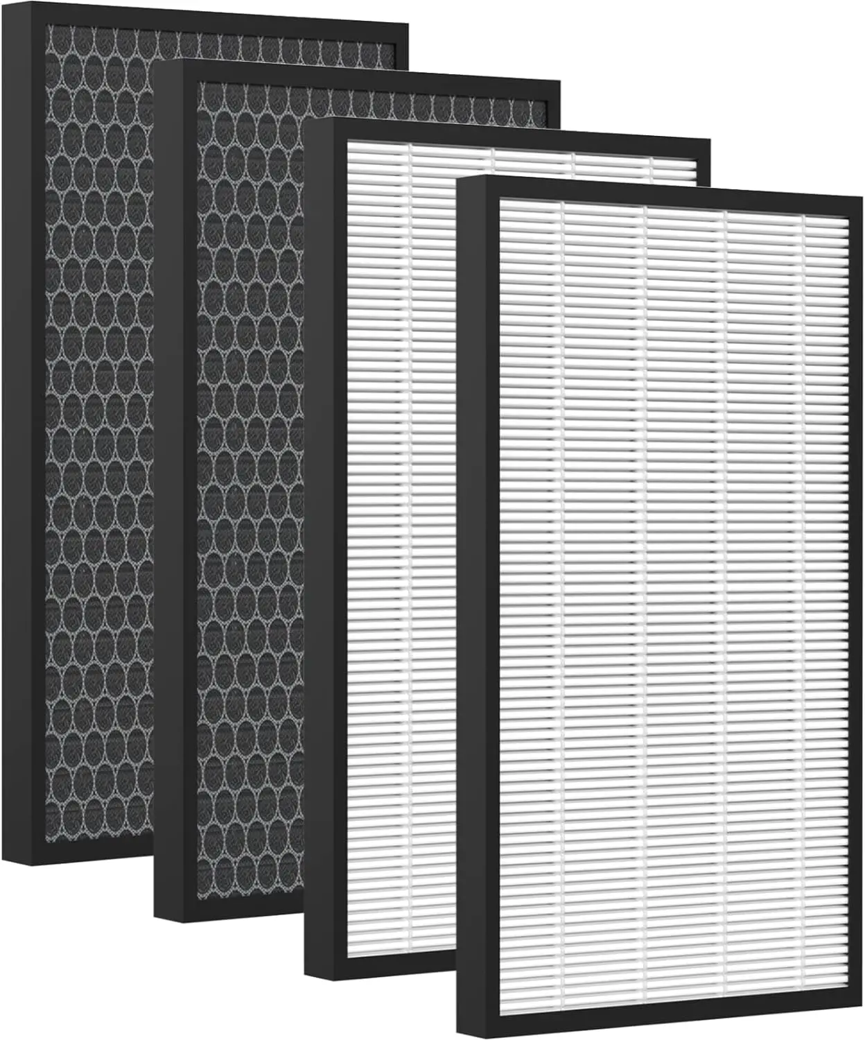 

HEPA Replacement Filter Set Compatible with Air . AD5000 Air Cleaner Purifiers, 2 HEPA Filters and 2 Activated Carbon Filters