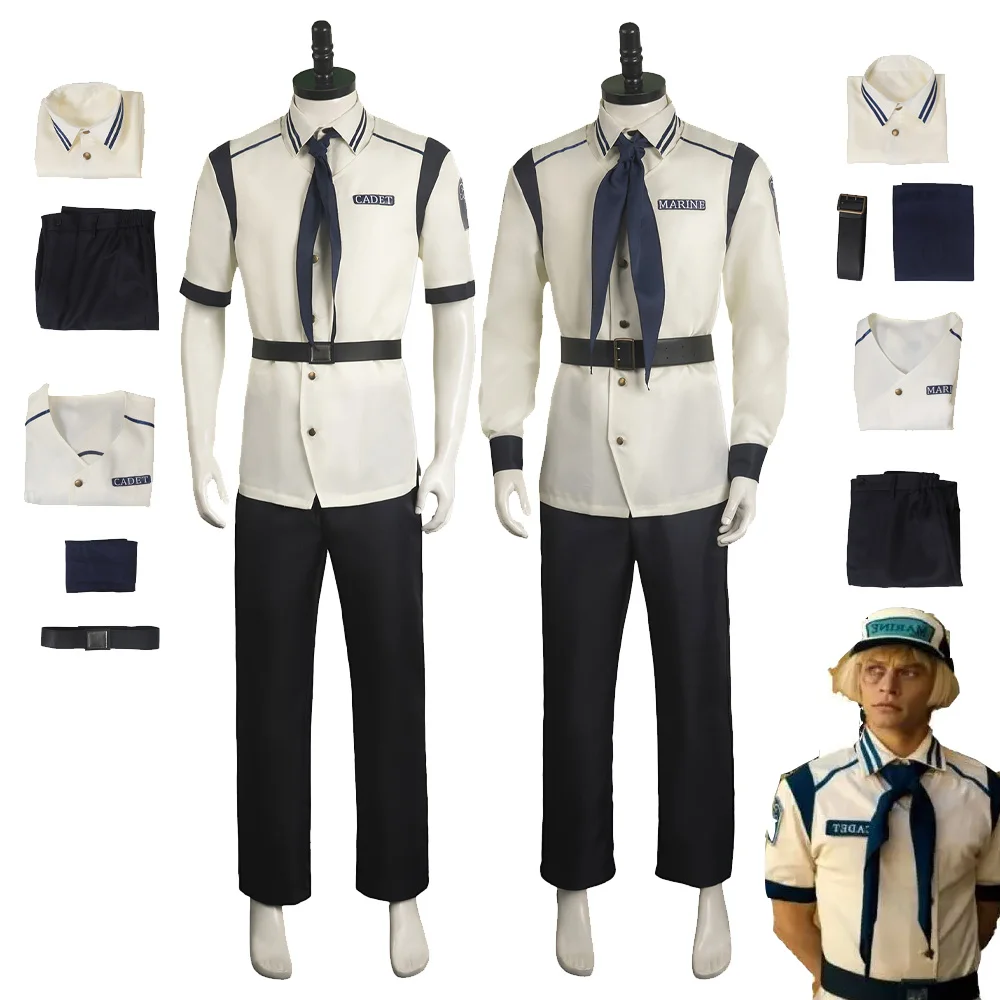 

Marine Cosplay Costume TV Short Sleeves Navy Uniform Pants Men Suit Outfits Halloween Carnival Clothes For Male