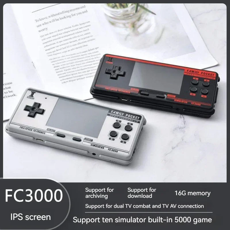 

Fc3000 Handheld Game Console Ips Hd Screen V2 Handheld M3 Retro Sup Children'S Simulator F2game Supports Tf Download