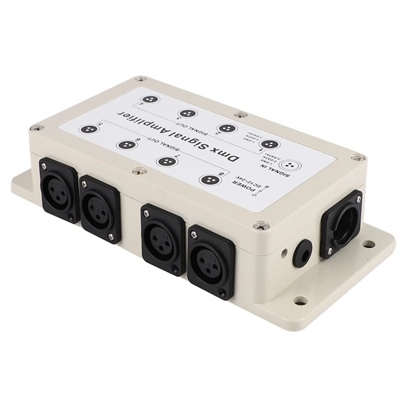 가정용 LED 컨트롤러 신호 증폭기 플라스틱 스플리터 디스트리뷰터, DC 12-24V, 8 채널 출력 Dmx Dmx512, 1 개