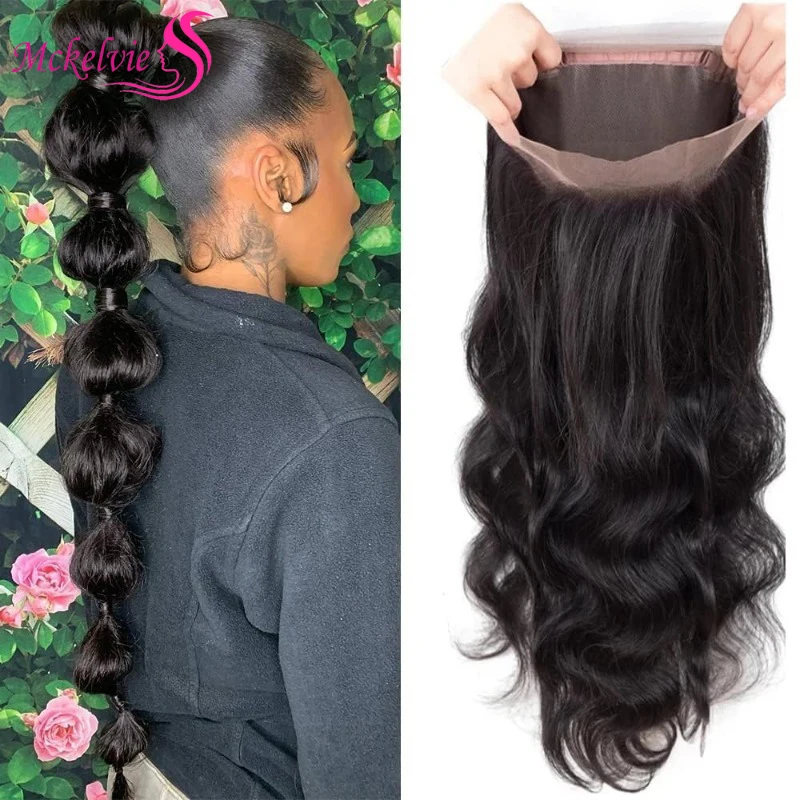 360 Lace Frontal Body Wave Human Hair Brazilian Remy 100% Human Hair For Woman High Quality Transparent Lace Frontal Daily Use