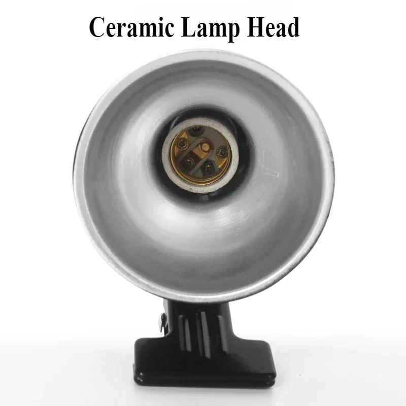 Reptile Anti-Scalding Lampshade Shade Adjustable Metal Lampshade Ceramic Lamps for Turtle Snake Lizards Lighting accessory