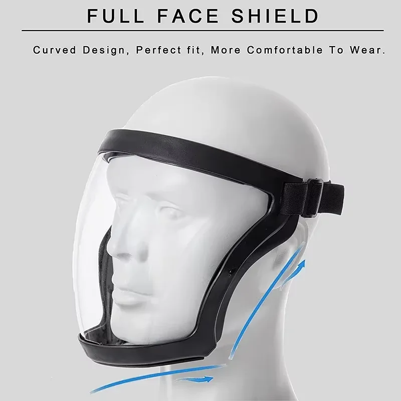 Full Face Shield Mask Transparent Head Eye Safety Protective Cover Glasses Screen Visors Dustproof Wind Proof Anti Fog Goggles