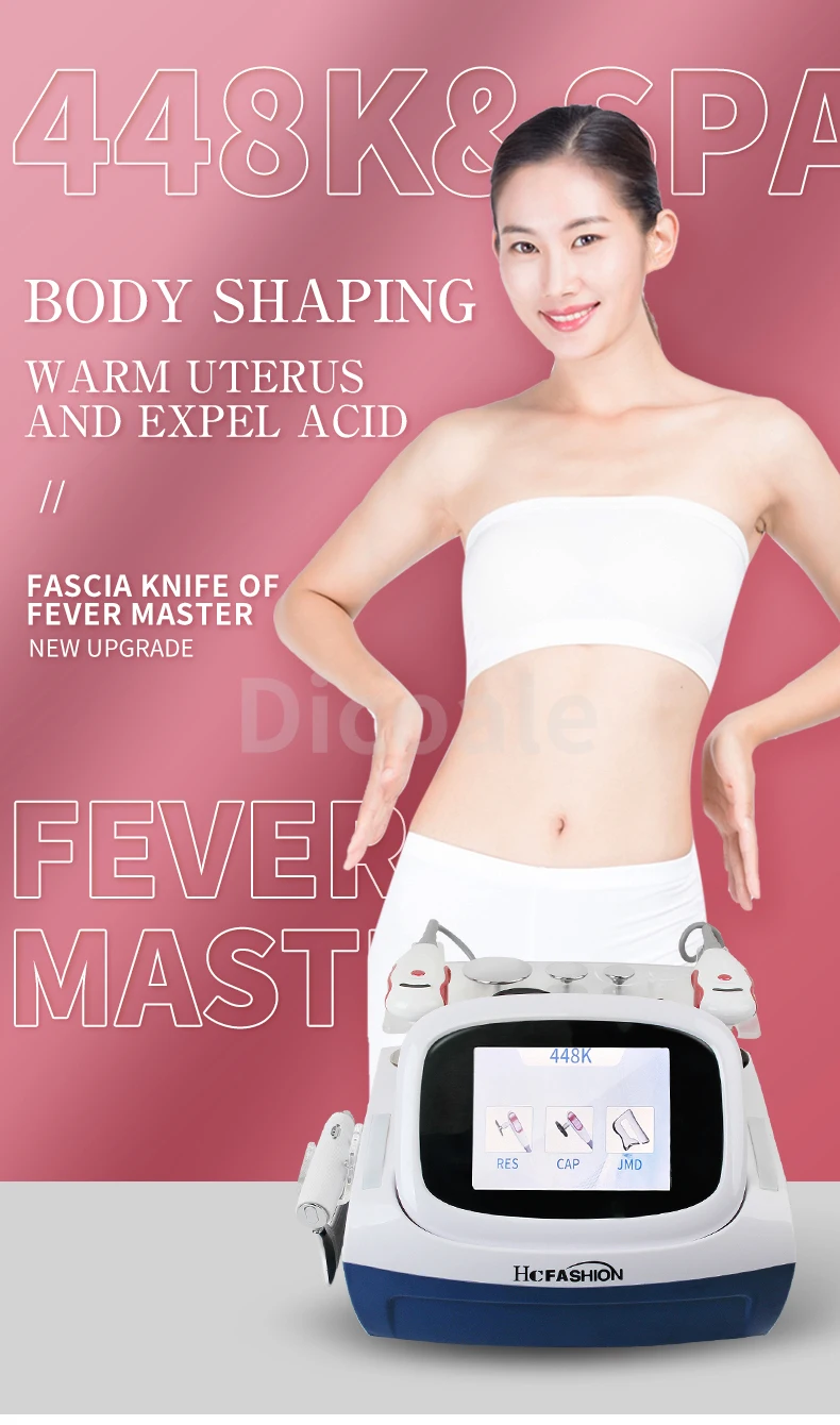 NEWEST 448k Fever Master Fascia Blade Body Cet Ret Fascia Muscle Scraper Machine For Weight Loss Body Slimming Face Lifting