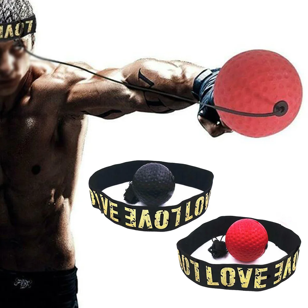 Description Picture 3 of item1Pcs MMA Muay Thai Boxing Speed Ball With Head Band Reaction Time Training Trainer Exercise Equipment Accessories