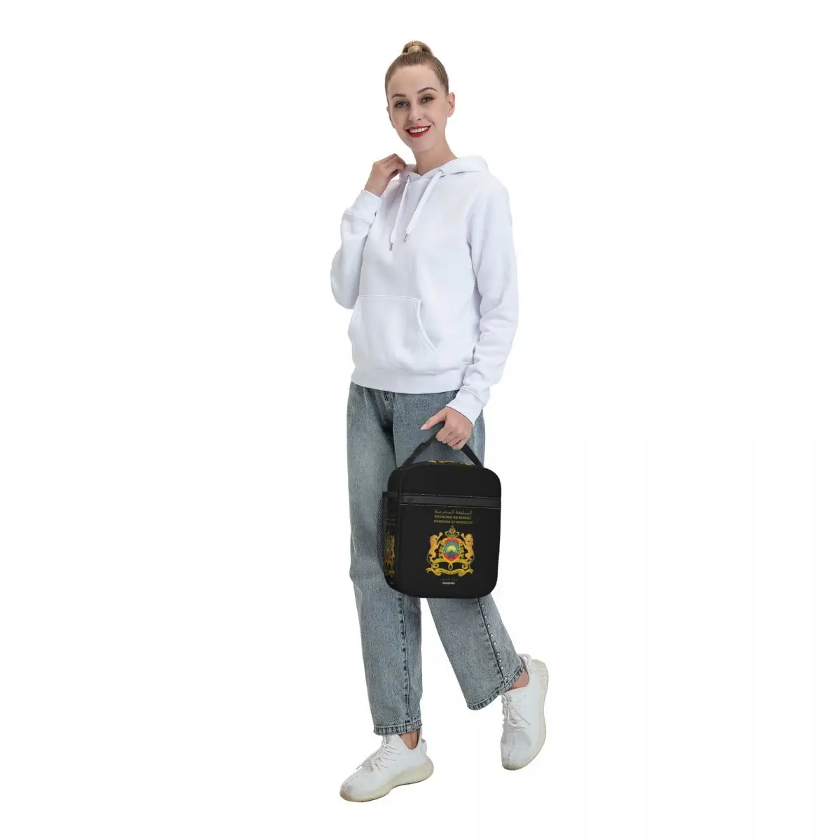 Moroccan Passport Kingdom Of Morocco Insulated Lunch Bag for Women Resuable Thermal Cooler Bento Box Office Work School