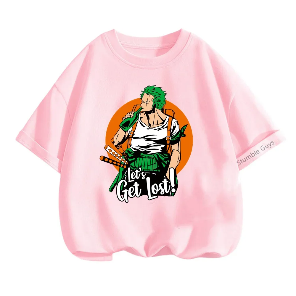 thumbnail image 1 of Camiseta de una pieza de Anime para adolescentes, camisetas de manga corta de verano, ropa para niños, camisetas de Luffy para niñas, camisetas de Sonic, 1 of 5
