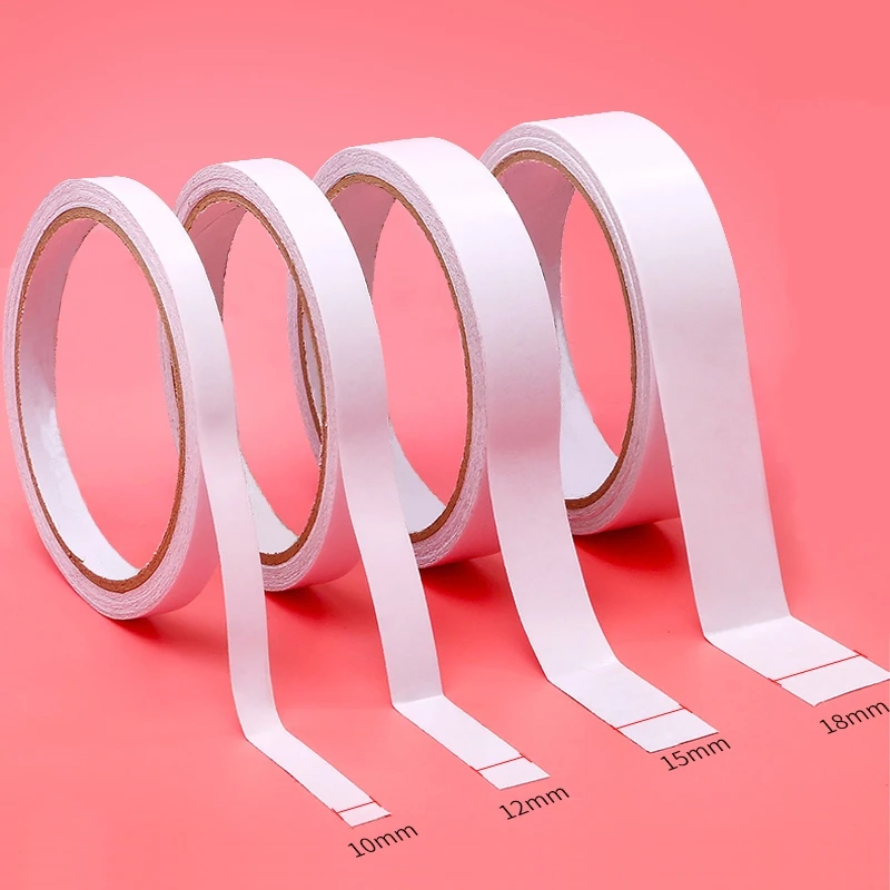 10pcs White Super Strong Double Sided Adhesive Tape Paper Strong Ultra-thin  High-adhesive Cotton Double-sided Tape Dropshipping