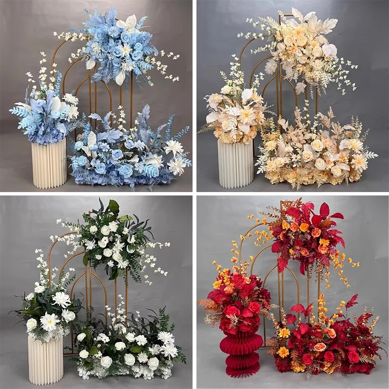 

Wedding Flower Row Simulation Flower Wedding Scene Layout Stage Background Hanging Flower Welcome Area Decoration