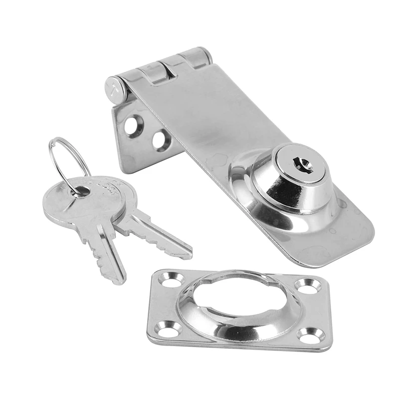 

Newmarine Boat Hasp Locks 304 Stainless Steel Locking Hasp Safety Latch For Cabin Deck Locker Hatch Door Yacht Accessories
