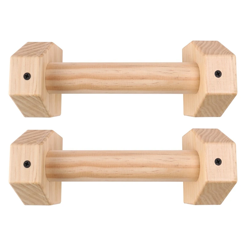 

1 Pair Wooden Fitness Sport Push Up Stands Pushup Bars Gym Exercise Training Chest Bar Hand Grip Trainer For Body Building