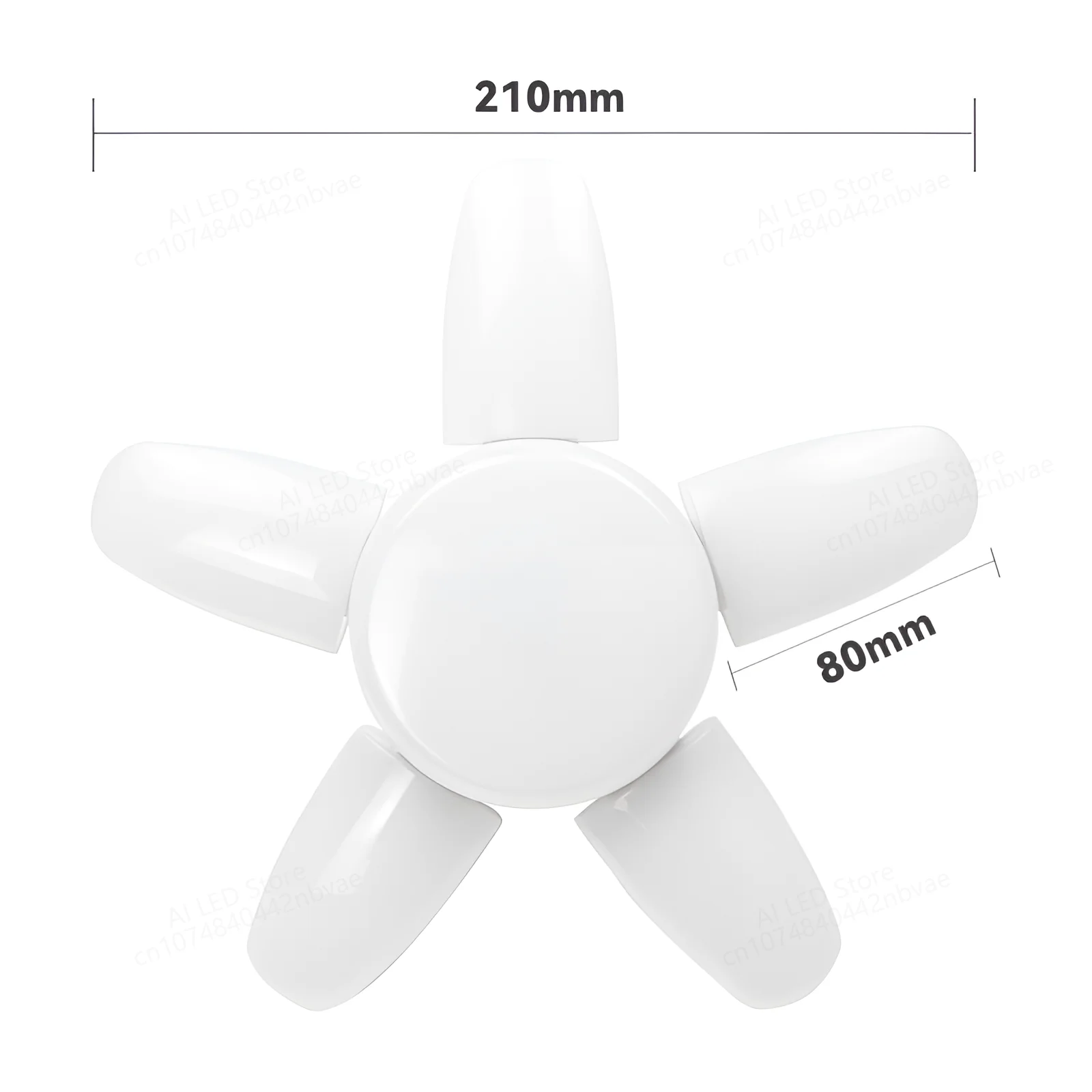 Description Picture 6 of item28W 60W E27 LED Bulb Fan Blade Timing Lamp 220V Foldable Led Light Bulb Lampada For Home Ceiling Light With Remote Controller