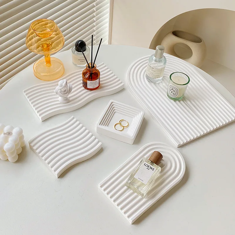 Arched Wave Coaster Tray Silicone Mold Resin Coaster Mold Concrete Jewelry storage box Molds storageTray Candle Holder