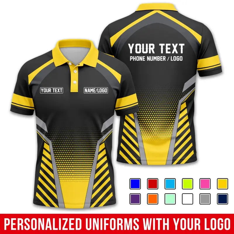 Fashion Men Women Stripe Graphic Polo Shirt For Men Custom Name Logo Text 3D Printed Polo Shirts Trend Button Up Sports Tops Tee - Image 3