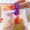 6pcs Kitchen Magnetic Plastic Bag Clips Ziplock Refrigerator Message Notes Strip Magnet Sticker Photo Home Sealing Clip 6