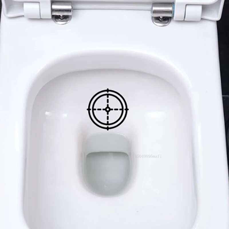 Creative Hit The Target Toilet Stickers Home Decoration Wall Decal Mural Art Poster PVC DIY Urinal Reminder Sticker 10cm vinyl stickers,toilet stickers,toilet wall stickers,toilet seat stickers,kitten wall stickers