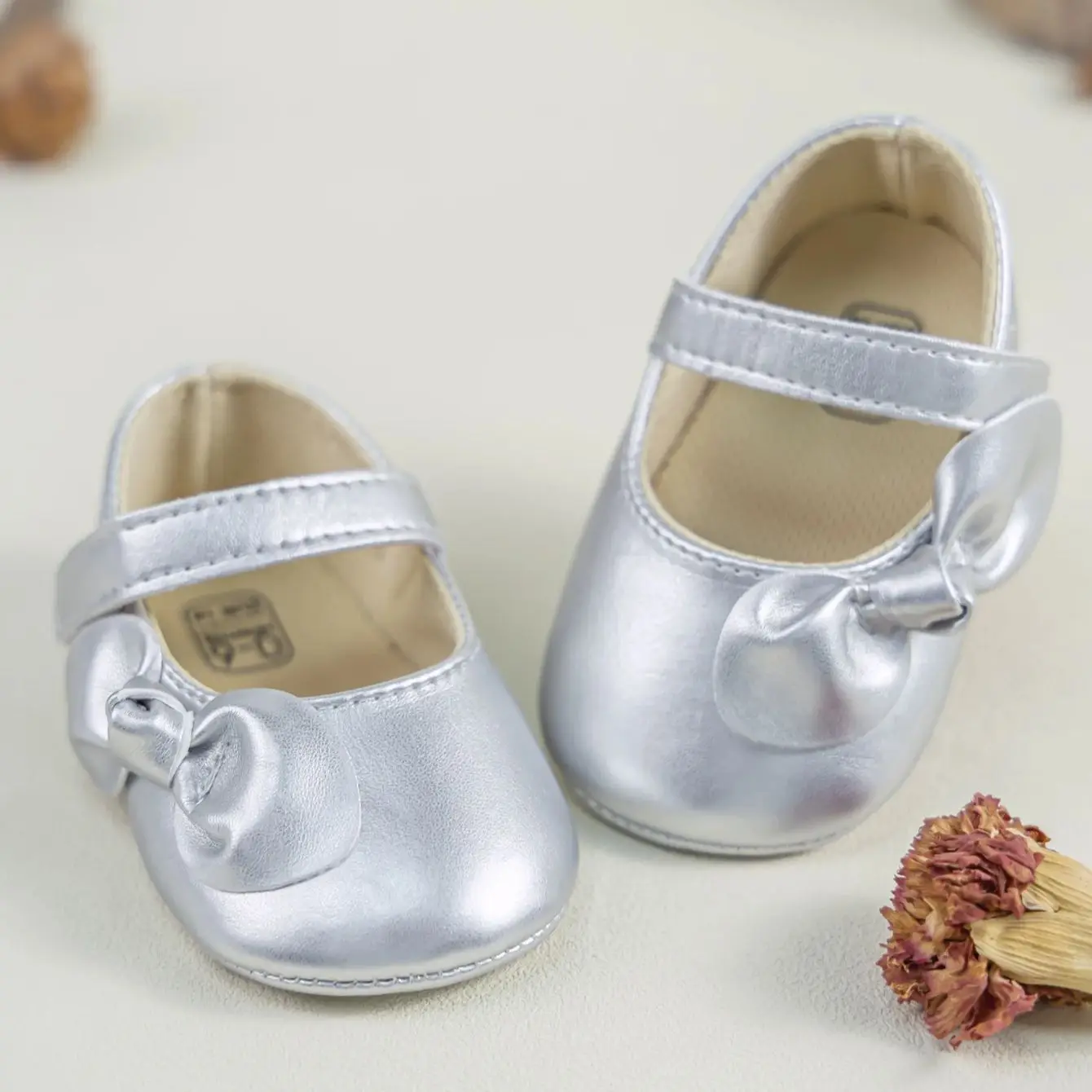 Meckior Exquisite Baby Girl Princess Shoes Gold Bow Newborn Durable Comfortable Outdoor Toddler Ballet Slippers Kids Girls Shoes 3
