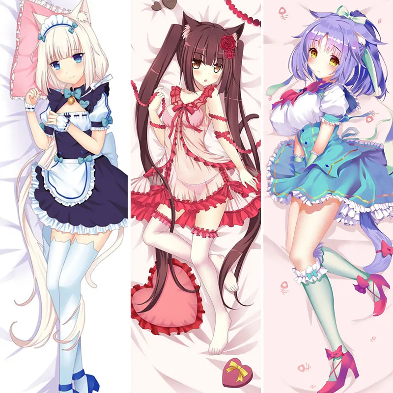 

Japan Anime Game NEKOPARA Hugs Body Chocola Vanilla Pillow Case Waifu Cosplay Dakimakura Costume Pillowcase Otaku Long Cover