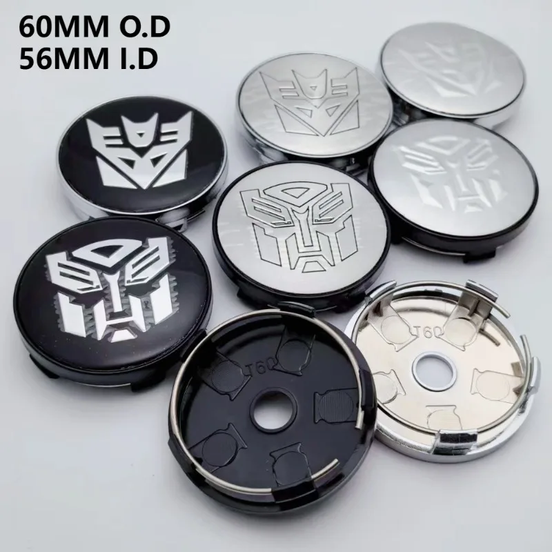 4 Stück Transformers Logo Emblem Abzeichen Auto Radnabenkappen 60 mm (I.D 56 mm) Räder Felgennaben Radkappen Abdeckung Styling Autozubehör – Detail 3