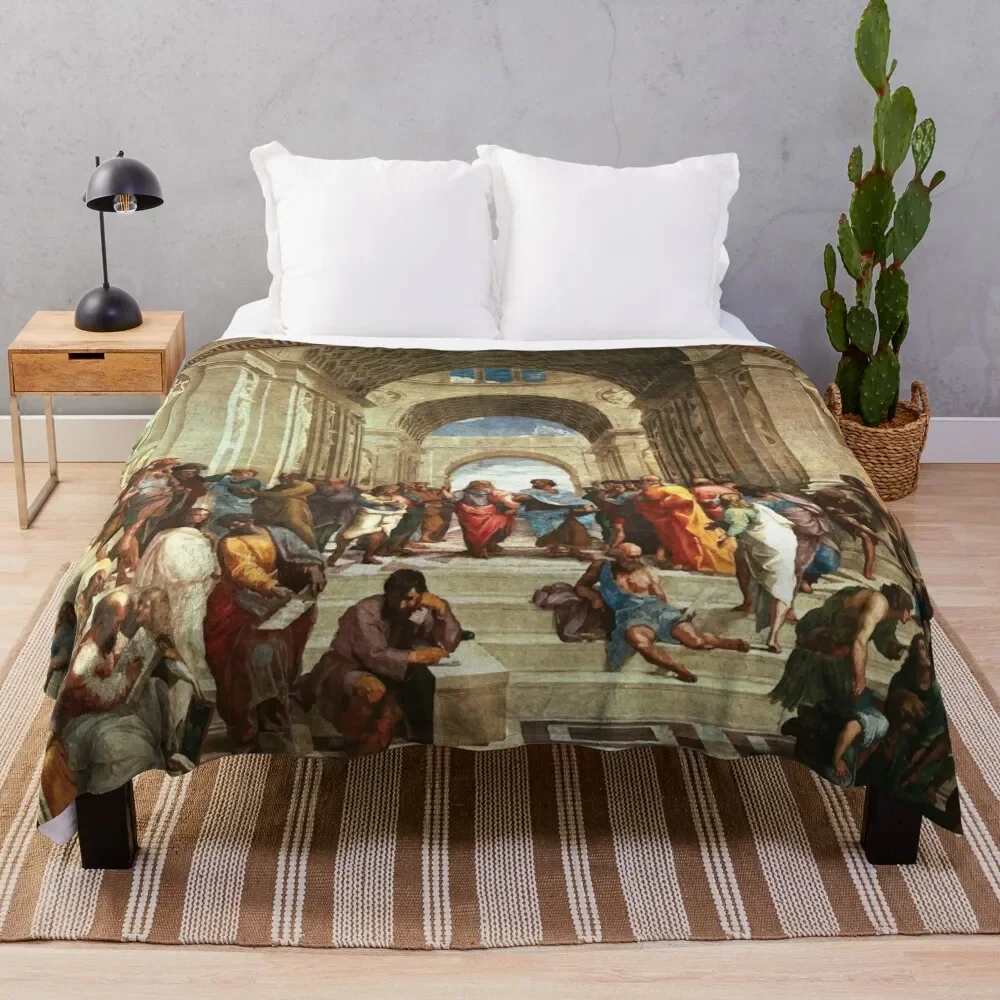 

Raphael | School of Athens Throw Blanket Blankets For Sofas Giant Sofa Blankets