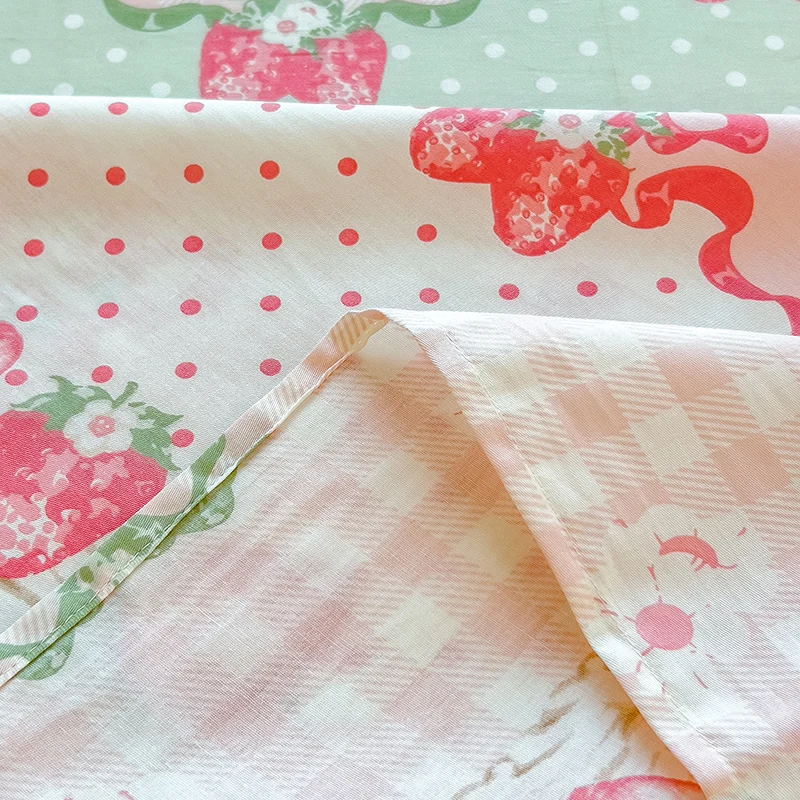 Cute Print Flat Bedsheet 100% Cotton Bed Linen Skin-friendly Flat Sheet Single/Double Sheets drap de lit (Pillowcase Need Order) 6