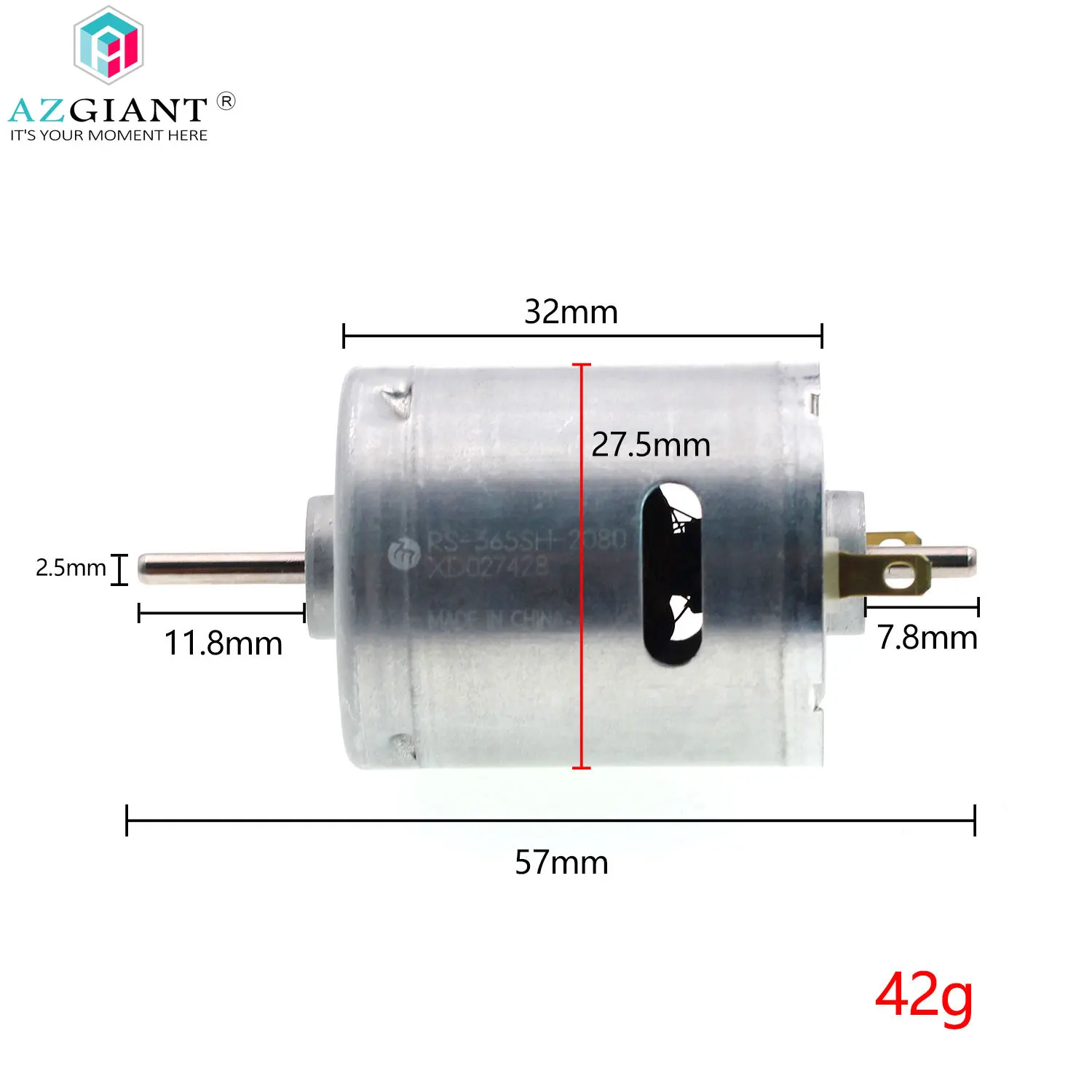 Rs365sh2080 Original Dc Micro Motor 620v Dual Shaft Carbon Brush Hair Dryer Hot Air Gun Motor