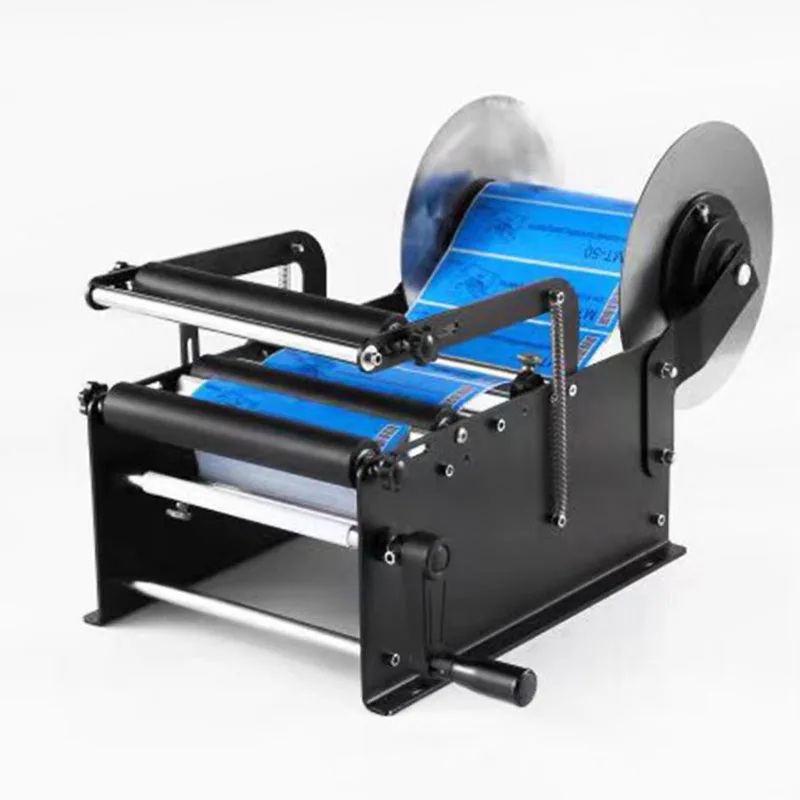 Small hand widening round bottle labeling machine round can labeling