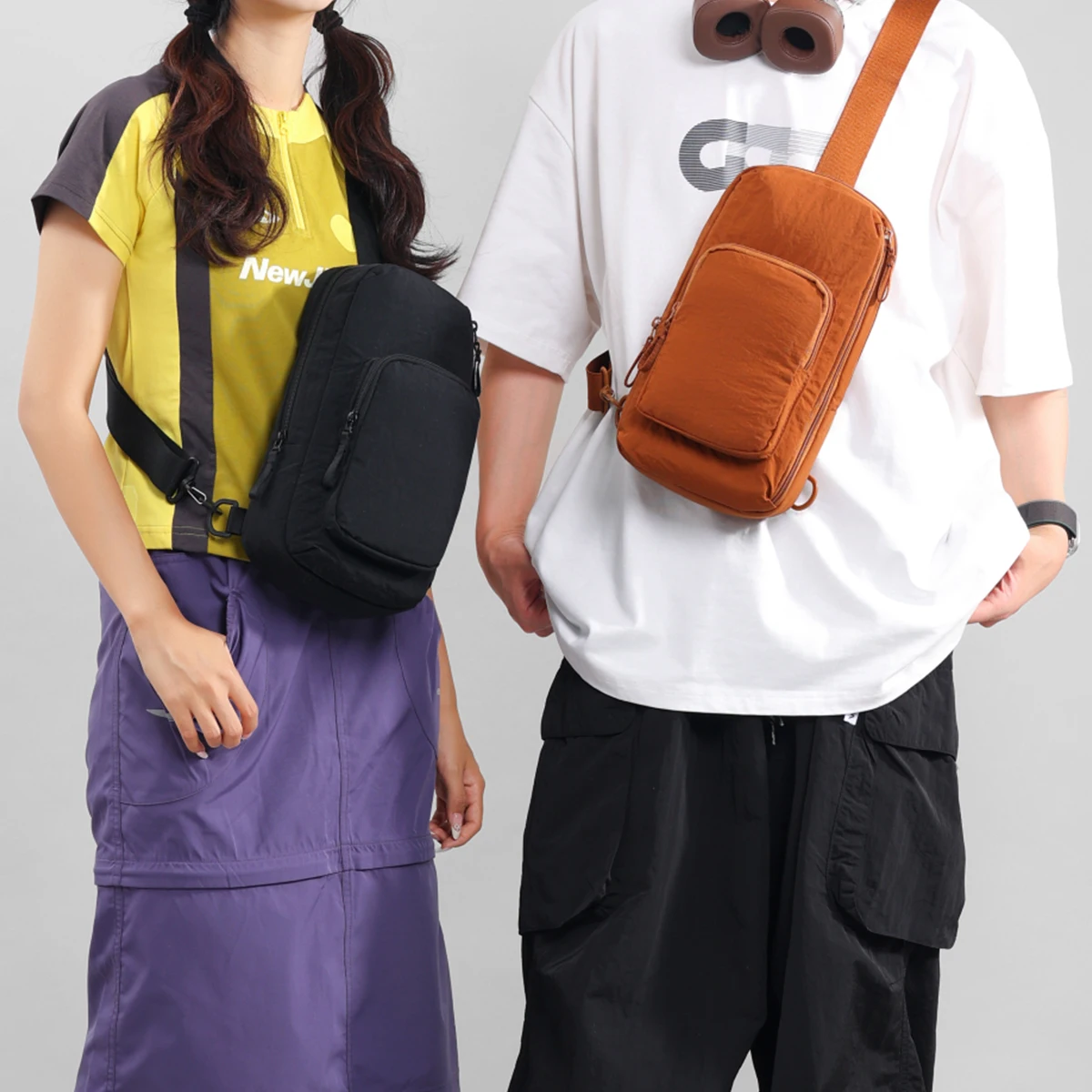 Multifunctional Chest Bag for Men 2025 New Official Outdoor Leisure Lightweight Small Shoulder Crossbody Bag for Female Couples Hiking Sports and Cycling