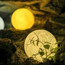 

USB Rechargeable Moon Lamp Creative 3D Print Galaxy Lamp Led Night Light Home Decor Globe Bedroom Lover Children Gift 2022