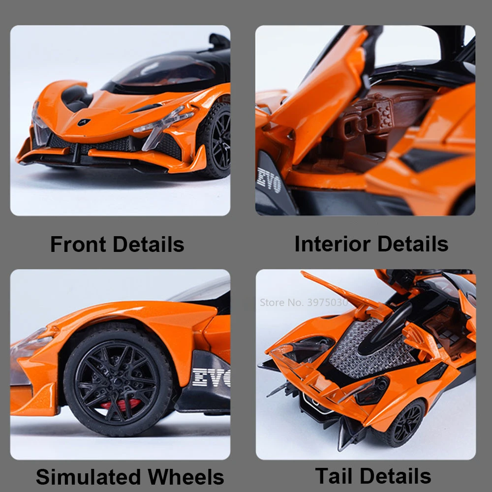 1/32 Apollo EVO Scale Alloy Sport Car Model Diecasts Vehicle