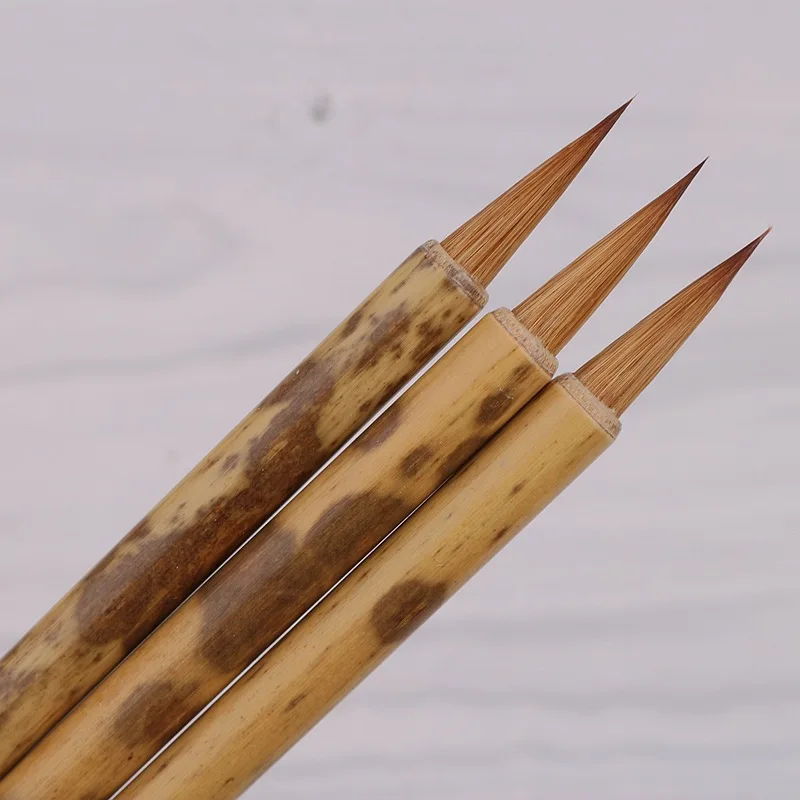 Set Of 10 Traditional Handmade Bamboo Chinese Calligraphy Brushes_voghion.com